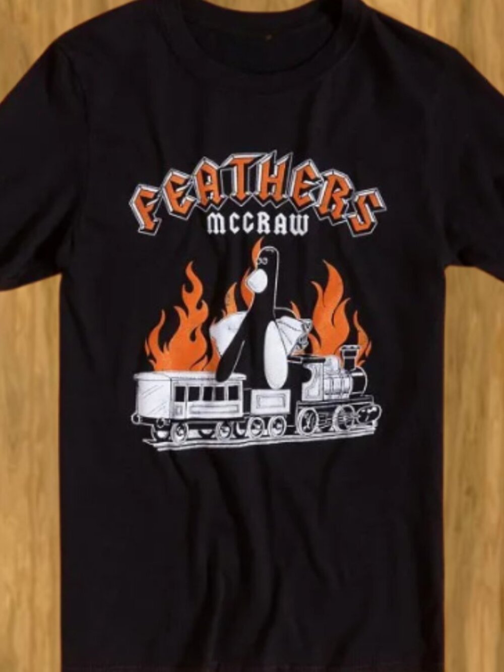 Wallace & Gromit Feathers McGraw Rock Black T-Shirt